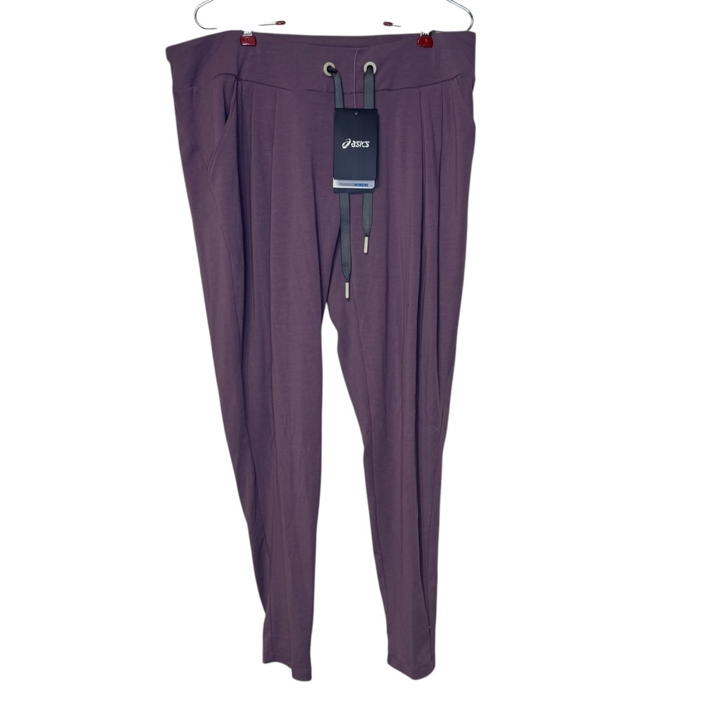 Asics Womens Sarrouel Harem Yoga Pants Purple Large NWT 130567